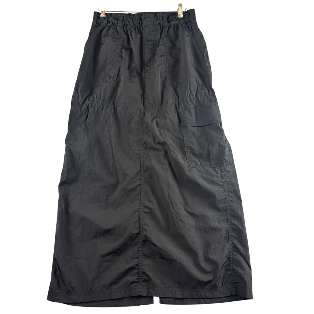 OFFLINE by Aerie Black Nylon Cargo Maxi Skirt Utility Gorpcore Medium